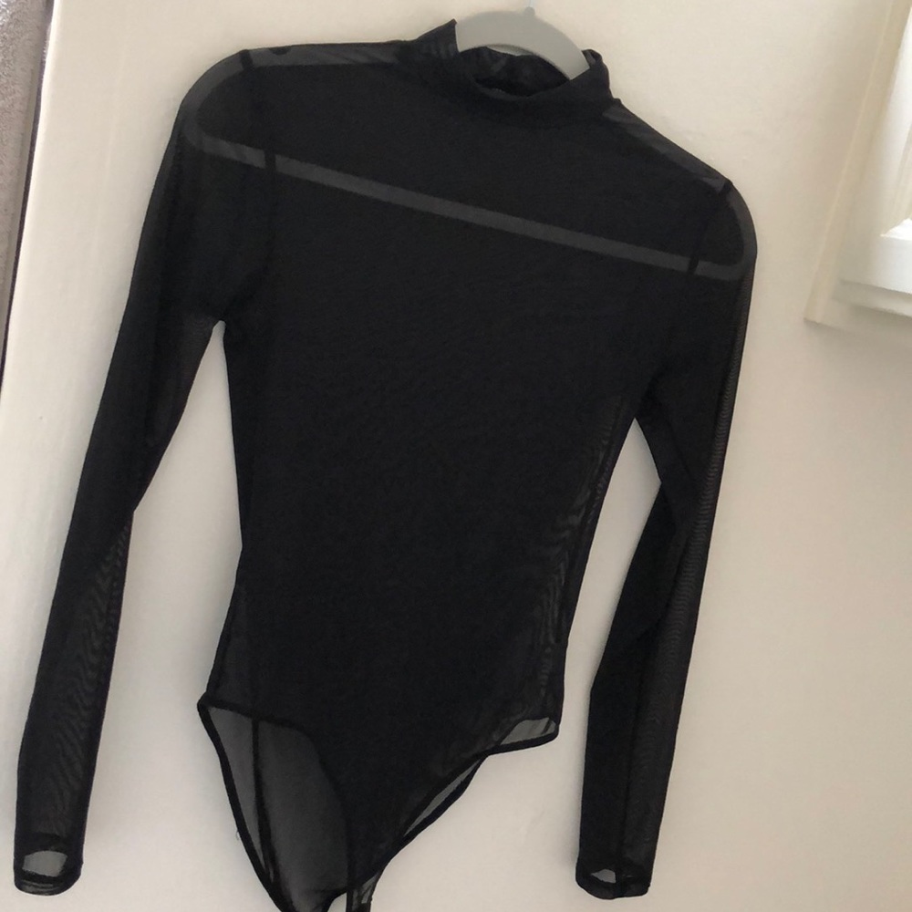 Black sheer bodysuit